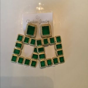 Green earrings